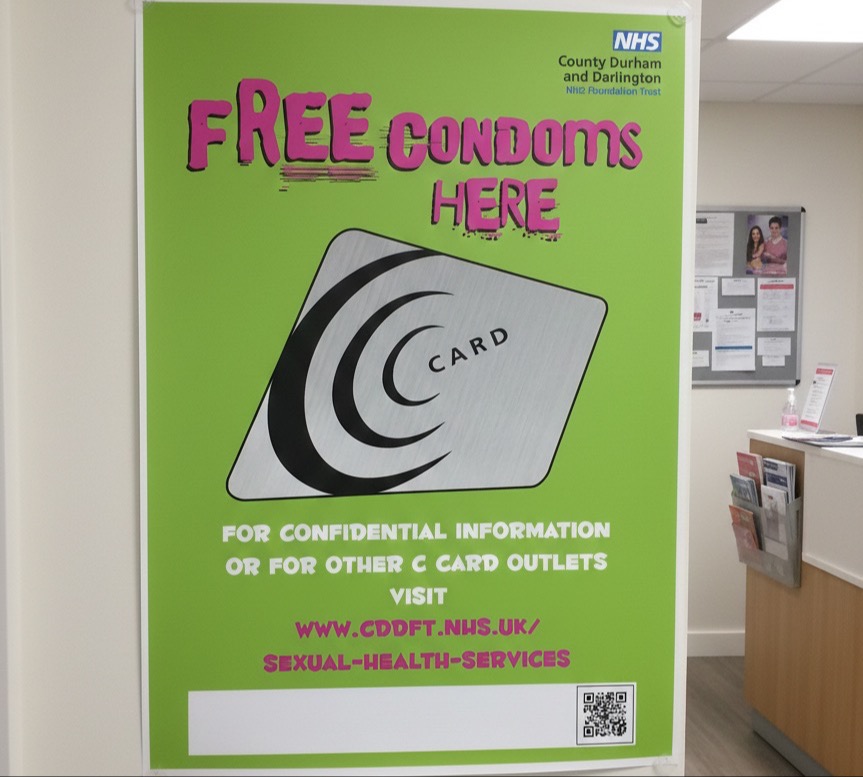 NHS Condom C Card Poster
